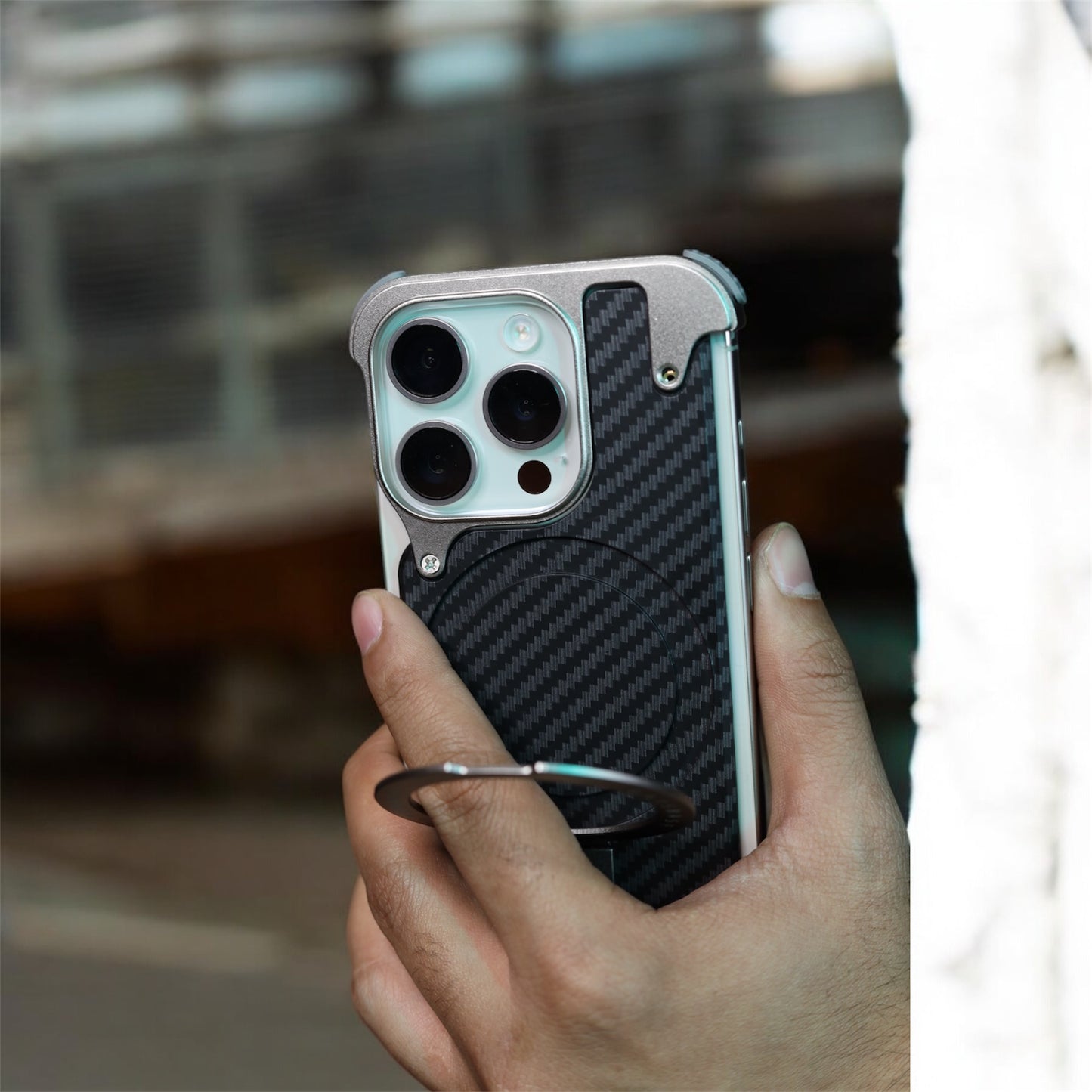 Epic Case- Rimless Premium Metal & Aluminum Case with Magnetic Stand