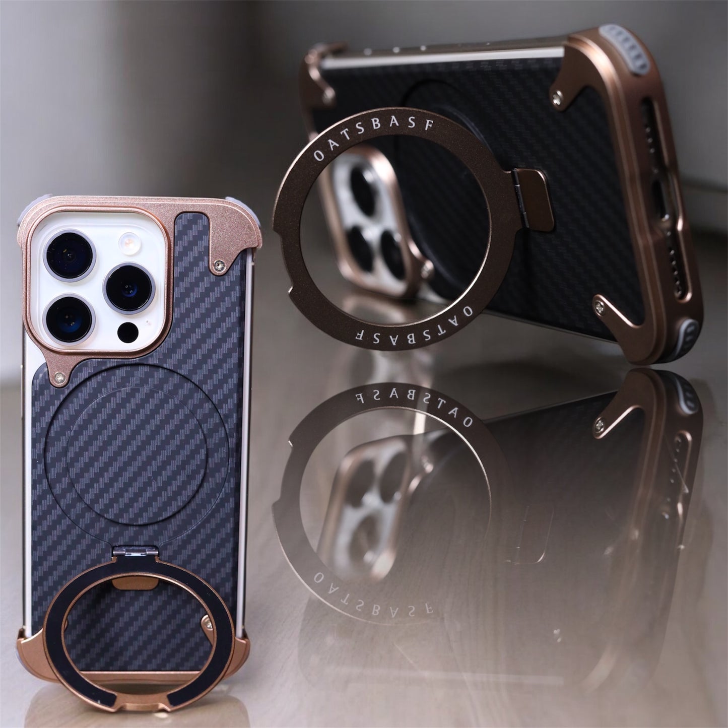 Epic Case- Rimless Premium Metal & Aluminum Case with Magnetic Stand