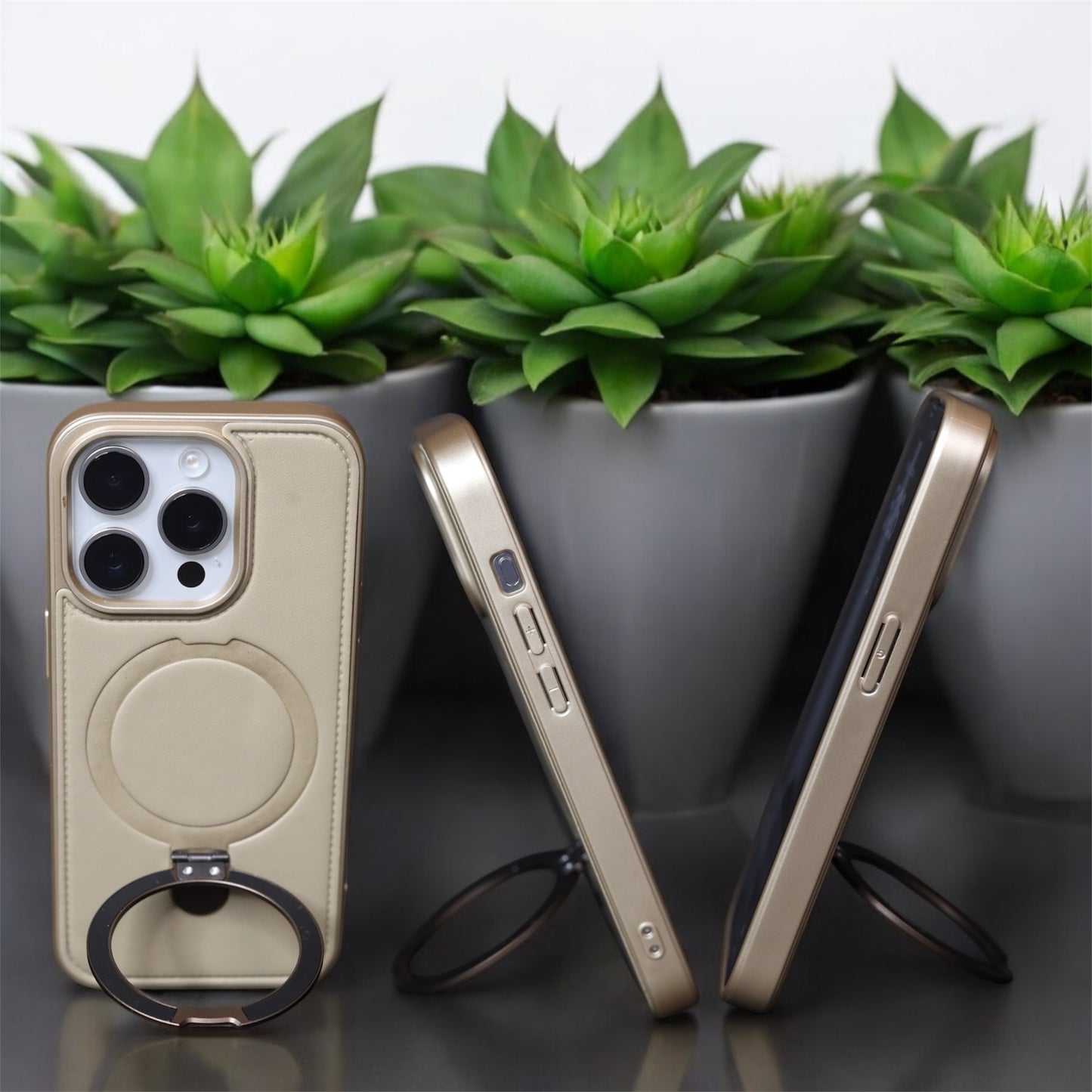 Epic case -Premium vegan leather iphone case/cover with magsafe and magnetic stand