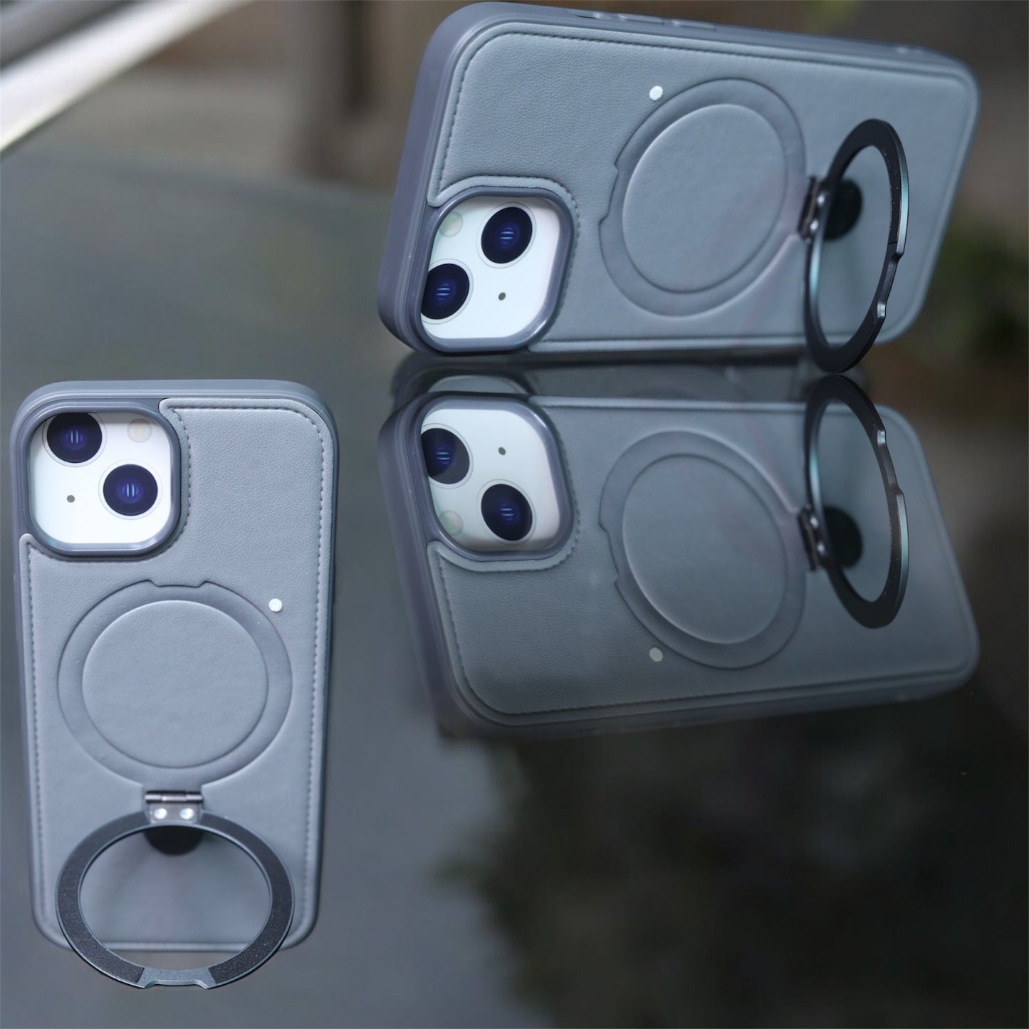 Epic case -Premium vegan leather iphone case/cover with magsafe and magnetic stand
